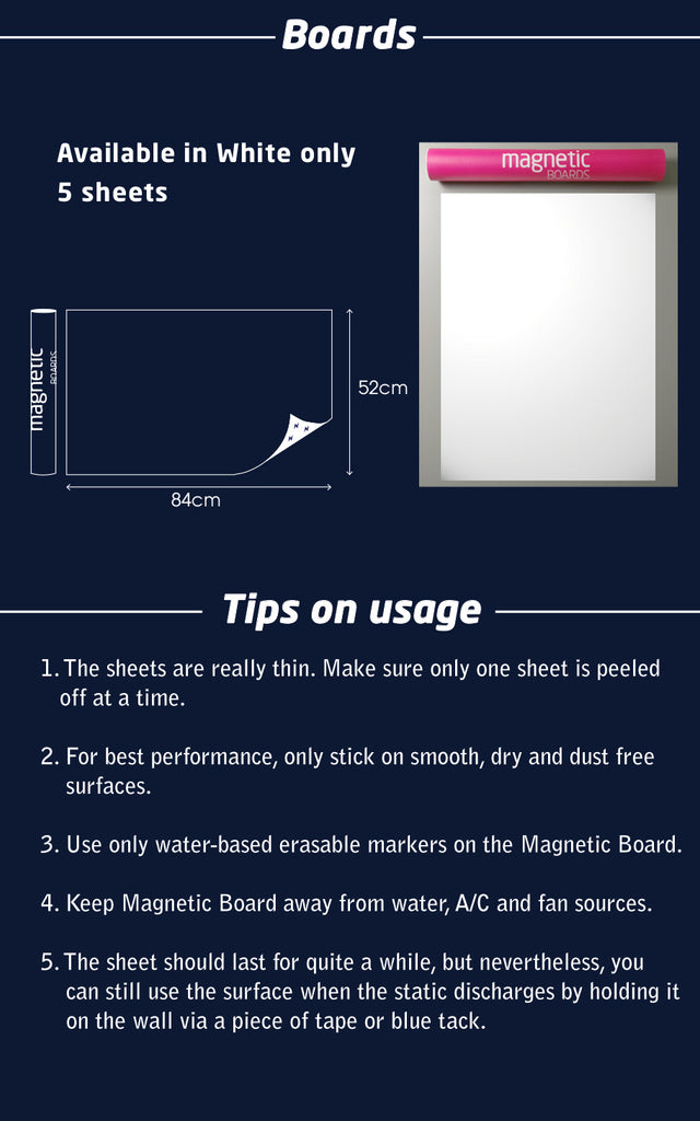 Magnetic Boards / 5 whiteboards